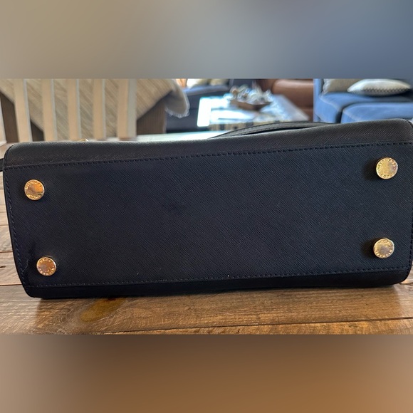 Michael Kors Kellen Black Saffiano Leather Medium Satchel - Picture 3 of 7